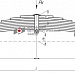 Задняя рессора Прицеп 85651A 9-листовая дополнительная