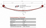 Задний коренной рессорный лист №1 УАЗ 452 (2206, 3962, 3303, 3909)